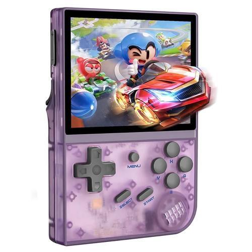 Anbernic Rg35xx Console De Jeu 64 Go 5000 Jeux - Violet Transparent