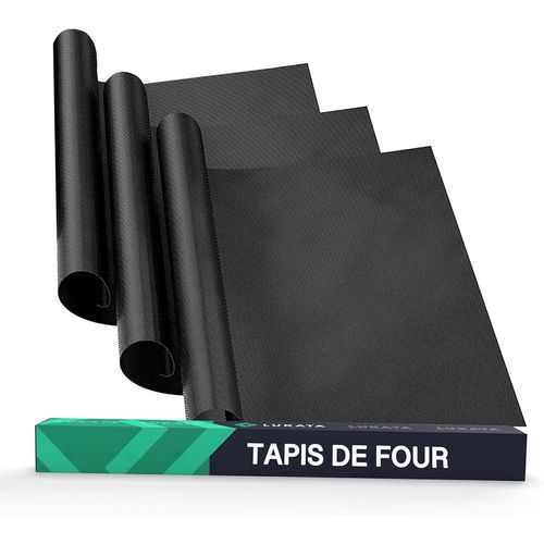 AYUHR-Revêtement de Four Grand Format Résistant (Lot de 3) - Revêtements de Four en Téflon pour le Fond du Four à Gaz, Électrique et à Convection - Tapis Réutilisables et Antiadhésifs - Sans BPA