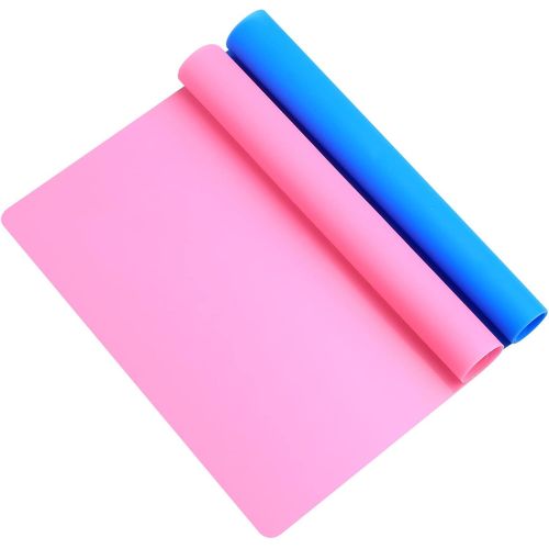AYUHR-2 Pieces Tapis en Silicone Resine Epoxy, Sets de Table Feuille Silicone Resin Grandes Antiadhésif, Tapis de la Table de Travail pour Pétrir la pâte, Bricolage, Fabrication de Moulage Époxy - 30