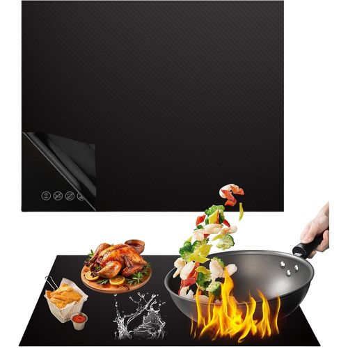 AYUHR-51x63cm Tapis de Protection Plaque Induction Protege Plaque Induction,Grand Tapis de Protection Plaque Silicone pour Cuisinière à Induction,Plaque de Cuisson Magnétique Cooktop Anti Rayures (51