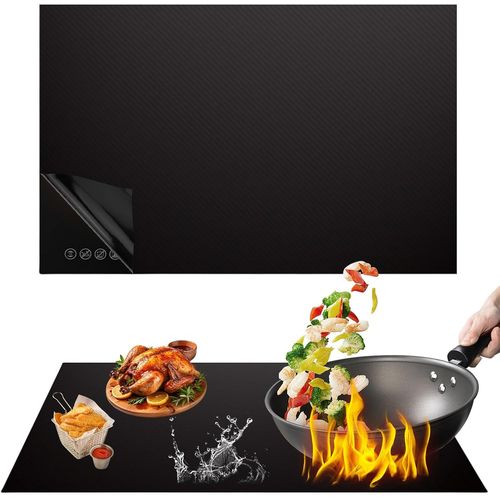 AYUHR-52x78cm Tapis de Protection Plaque Induction Protege Plaque Induction,Grand Tapis de Protection Plaque Silicone pour Cuisinière à Induction,Plaque de Cuisson Magnétique Cooktop Anti Rayures (52