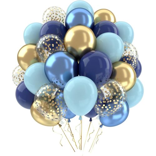 AYUHR-Ballons Anniversaire Rose Gold Or Blanc, 50 pièces Or Rose Dorés Ballons de Baudruche Hélium Latex Ballon Confetti Ballon pour Filles Femmes Anniversaire, Mariage Fête Décoration, Baby Shower F