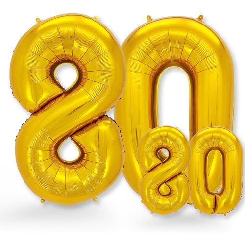 AYUHR-® Set de 2 Ballons Chiffre 10 Doré - Grand et Petit Ballon Hélium - Décoration Anniversaire 10 Ans Fille Garçon, Chiffre Géant pour Fête d'Anniversaire