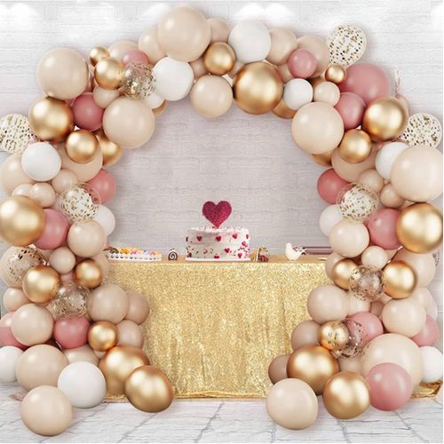 AYUHR-Kit Arche Ballon Noir Or, 110 Pièces Noirs Dorés Ballons Guirlande avec Ballons Confetti Dorés pour Fête Prénatale, Deco Anniversaire, Baby Shower, Mariage, Diplômé, Retraite Feste