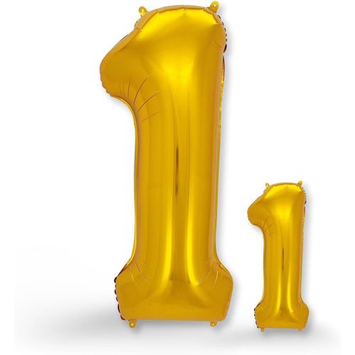 AYUHR-® Set de 2 Ballons Chiffre 3 Doré - Grand et Petit Ballon Hélium - Chiffre Géant pour Fête Anniversaire 3 ans, Décoration Anniversaire Garçon Fille