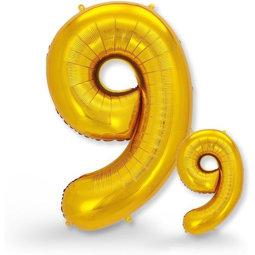 AYUHR-® Set de 2 Ballons Chiffre 5 Doré - Grand et Petit Ballon Hélium - Décoration Anniversaire 5 Ans Fille Garçon, Ballon Chiffre pour Fête d'Anniversaire 5 Ans, Chiffre Géant