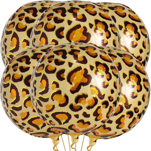 AYUHR-6 Pièces Ballon Serpent, Ballons Animaux, Ballons Animaux Jungle, Ballon Helium Animaux, Ballon Rond Aluminium, Ballon Jungle, Ballon Safari Jungle pour Jungle Thème Anniversaire Fête Décoratio