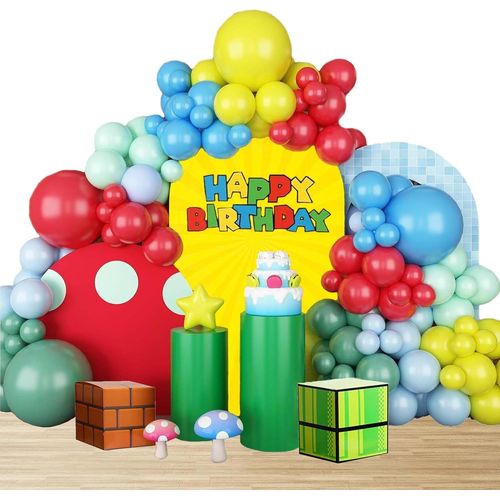 Ayuhr-Anniversaire Decoration Fille Arc-En-Ciel Bohème Deco Set D'assiettes Jetables Thème, Gobelets En Papier, Pailles, Serviettes De Table Pour 16 Personnes