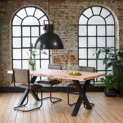 Table À Manger En Bois Marron 200 Cm