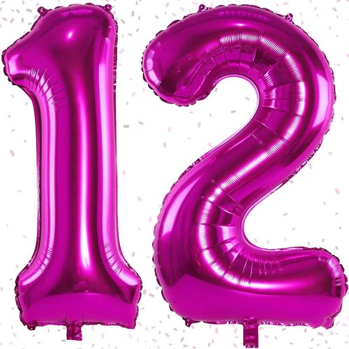 AYUHR-Grand ballon en forme de chiffre 11 - 101,6 cm - Film aluminium mylar - Auto-gonflant - Ballons numériques pour anniversaire, remise de diplôme, décoration de fête - Rose vif
