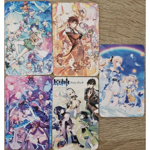 Lot De 5 Cartes Lomo Genshin Impact
