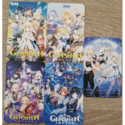 Lot De 5 Cartes Lomo Genshin Impact