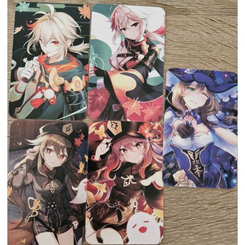 Lot De 5 Cartes Lomo Genshin Impact