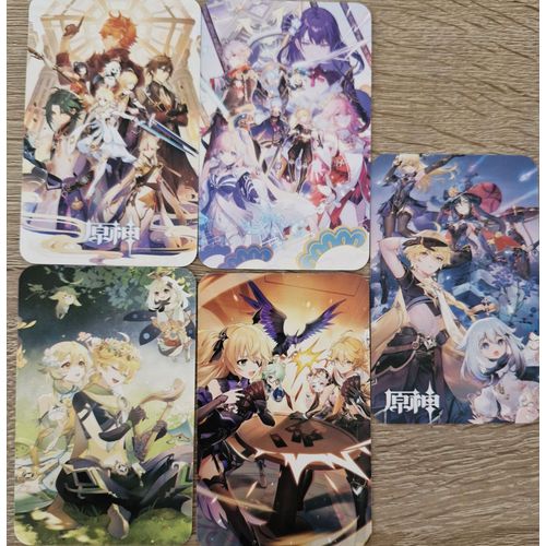 Lot De 5 Cartes Lomo Genshin Impact