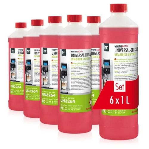 6x 1 L Détartrant universel Microactiv® avec indicateur de couleur en bouteille de 1 L