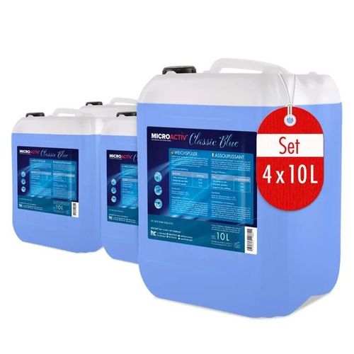 4x 10 L 10 L Adoucissant Classic blue