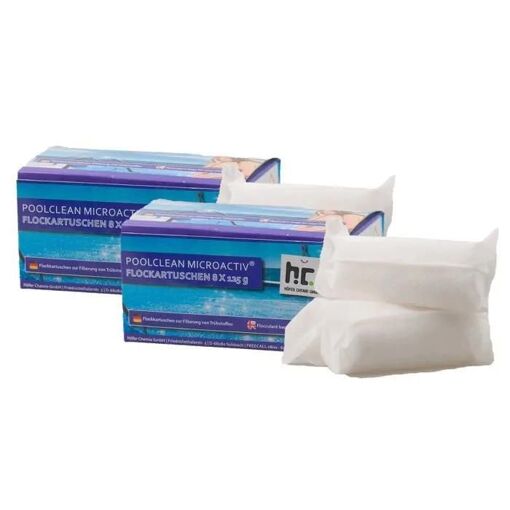 Cartouches de Floculant Piscine Pré-dosées 16 x 1 kg BAYZID®