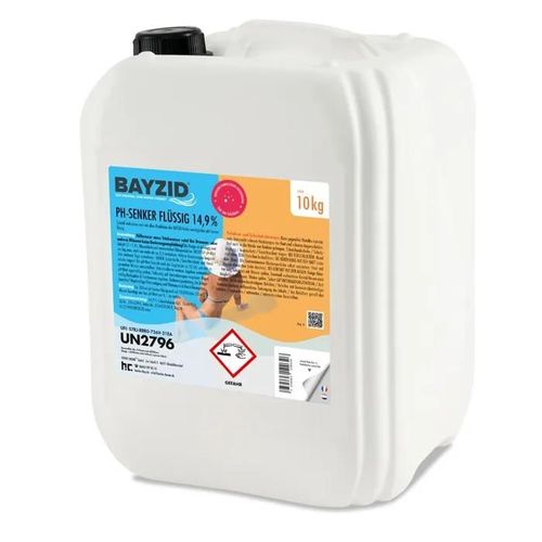 pH Moins Liquide 14,9%, 1 x 10 kg (10 kg), Bayzid® - Abaisseur de pH Rapide & Efficace