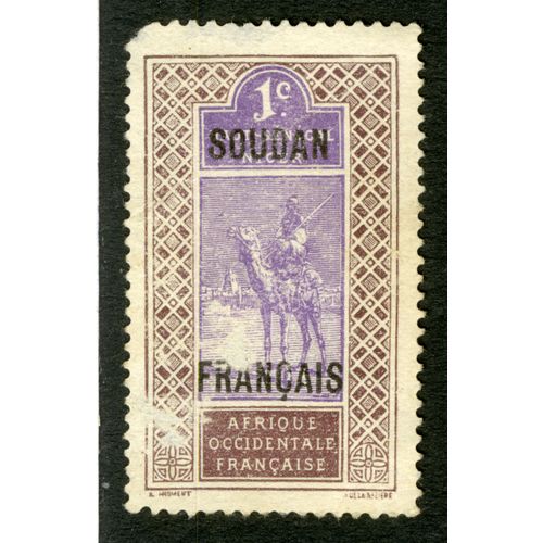 Timbre Non Oblitéré Afrique Occidentale Française, Soudan Français, 1 C