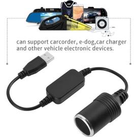 Allume-cigare femelle USB C PD à 12V 60W, prise femelle convertisseur  cordon adaptateur pour chargeur de voiture, aspirateur de voiture