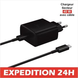 Chargeur pour téléphone mobile Little Boutik Chargeur Rapide 25W USB-C pour  + Cable Type-C Samsung S23 / S22 / S21 / PLUS / ULTRA®