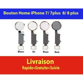 Bouton Home Fonctionnel + Nappe Iphone 7 / 7 Plus 8 / 8 Plus Rose