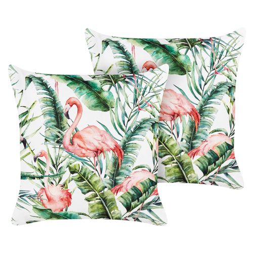 Lot De 2 Coussins Vert Ellera 45 X 45 Cm