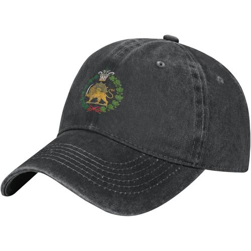 Casquette De Baseball Pour Hommes Et Femmes, Emblème Du Lion Et Du Soleil Du Drapeau De L'iran, Chapeau En Coton Vintage Noir, Unisexe, Chapeaux De Camionneur Pour Papa Et Femmes