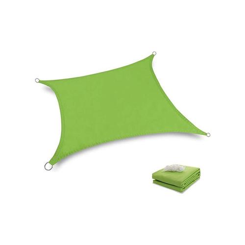 Voile D'ombrage Protection Solaire Toile Rectangulaire, Auvent De Voiture R¿¿Sistant Aux Uv Avec Corde Et Attaches Pour Jardin, Terrasse, Balcon, Camping, Pergola, Vert (2x2m),