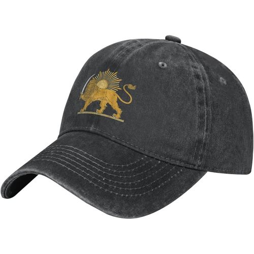 Casquette De Baseball Emblème De L'iran, Drapeau Lion Et Soleil, Chapeau En Coton Noir Vintage Pour Hommes Et Femmes, Unisexe, Chapeaux De Camionneur Pour Papa Et Femmes