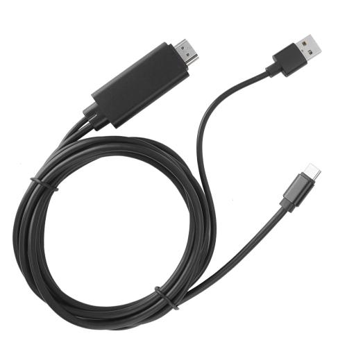 Câble de mise en miroir d'écran de type C vers HDMI, USB C vers HDMI, connexion TV avec alimentation USB 4K