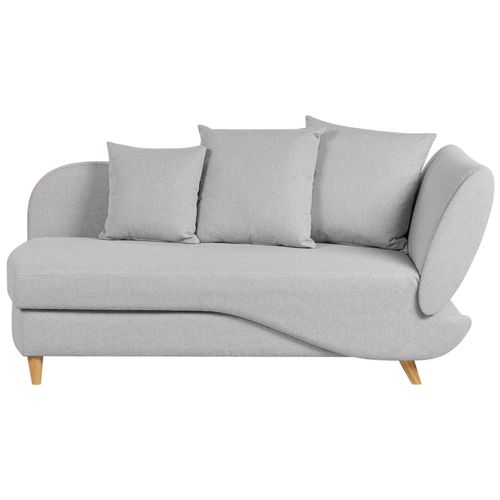 Chaise Longue Côté Droit En Tissu Gris Clair Meri Ii
