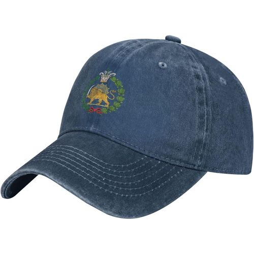 Casquette De Baseball Emblème De L'iran, Drapeau Lion Et Soleil, Vintage, En Coton Bleu Marine, Unisexe, Chapeaux De Camionneur Pour Papa Et Femmes