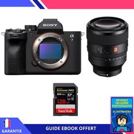 Sony A7 IV + FE 50mm f/1.2 GM + 1 SanDisk 128GB Extreme PRO UHS-II SDXC 300 MB/s + Ebook 'Devenez Un Super Photographe' - Hybride Sony