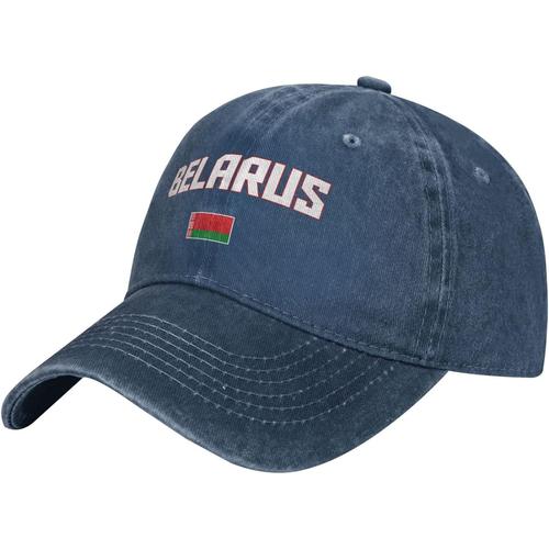 Casquette De Baseball Bleu Marine, Drapeau Biélorusse Cool Pour Hommes, Chapeau En Coton Vintage Unisexe, Chapeaux Patriotiques De Camionneur