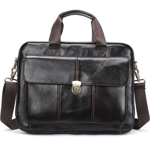 Sac Messager En Cuir Véritable Vintage Homme Mallette De Bureau