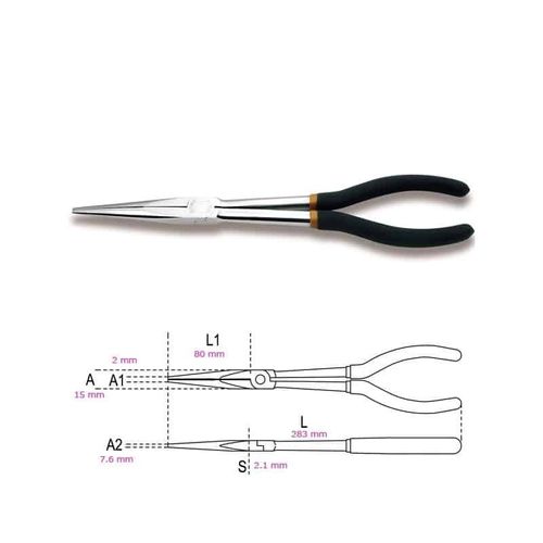 BETA Pince extra-longue becs demi-ronds 1009L/A - 010090008