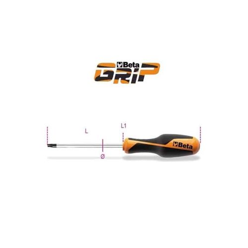 BETA Tournevis pour vis Torx® BETAGRIP - 1267TX - 80 mm - T-10 - Torx