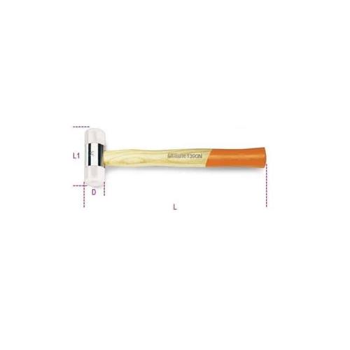 BETA Maillet nylon manche en bois - 1390N - 35 mm - 310 mm