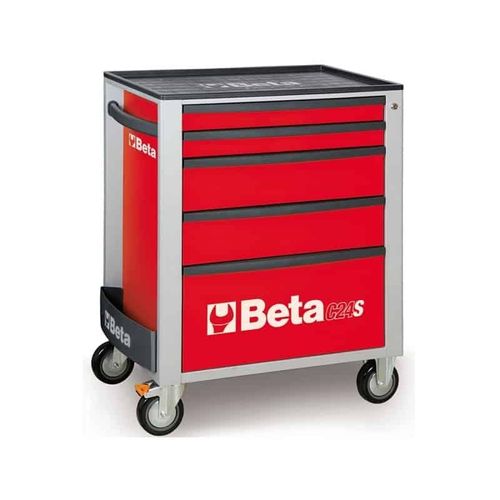 BETA Servante 5 tiroirs Orange/Gris/Rouge - C24S/5 - Orange