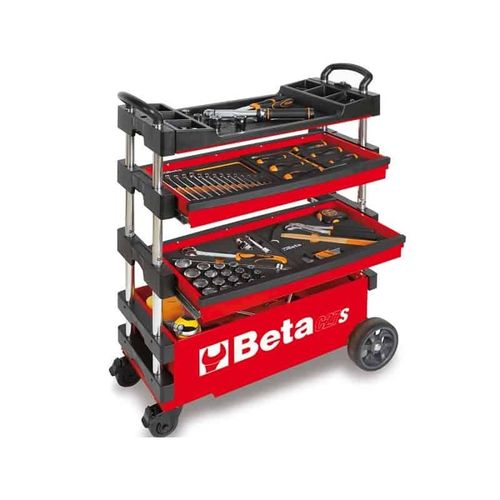 BETA Chariot porte outils pliable pour l exterieur - C27S - Rouge
