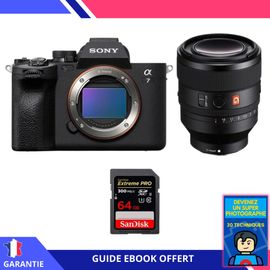 Sony A7 IV + FE 50mm f/1.2 GM + 1 SanDisk 64GB Extreme PRO UHS-II SDXC 300 MB/s + Ebook 'Devenez Un Super Photographe' - Hybride Sony