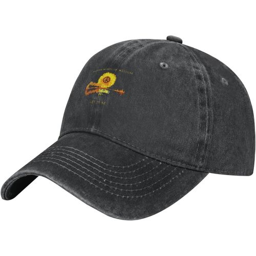 Whisper-Words-Of-Wisdom-Let-It-Be-Baseball-Cap, Chapeaux De Camionneur En Coton Lavé Chapeau De Papa Vintage Pour Hommes Femmes Noir