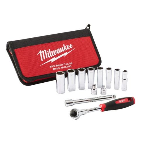 MILWAUKEE Set clés et douilles 3/8" 12 pcs - 48229001