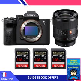 Sony A7 IV + FE 35mm f/1.4 GM + 3 SanDisk 128GB Extreme PRO UHS-II SDXC 300 MB/s + Ebook 'Devenez Un Super Photographe' - Hybride Sony