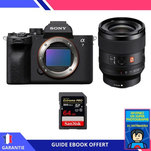 Sony A7 IV + FE 35mm f/1.4 GM + 1 SanDisk 64GB Extreme PRO UHS-II SDXC 300 MB/s + Ebook 'Devenez Un Super Photographe' - Hybride Sony