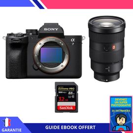 Sony A7 IV + FE 24-70mm f/2.8 GM + 1 SanDisk 32GB Extreme PRO UHS-II SDXC 300 MB/s + Ebook 'Devenez Un Super Photographe' - Hybride Sony