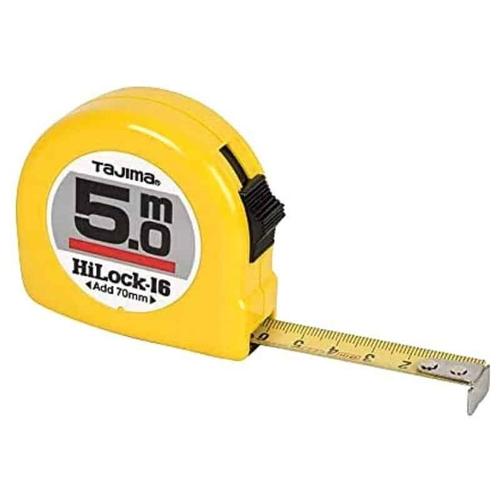 TAJIMA Mètre ruban Hi Lock - 16 ou 25mm - 3 à 10 m - 5 m - 16 mm