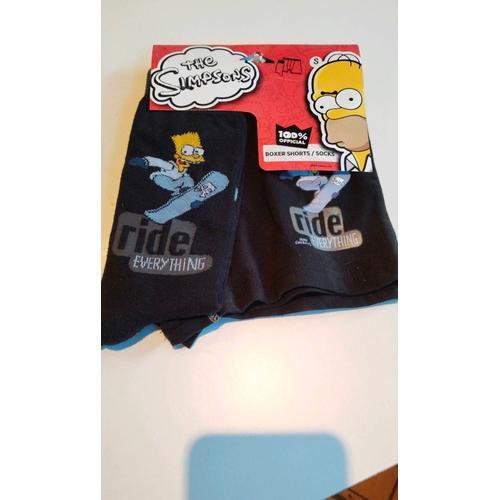 Boxer Et Chaussettes Bart The Simpsons Taille S Composition Coton Neuf 