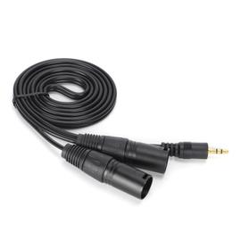 Câble instrument noir 0.3m double Jack mono 6.35 mm vers double